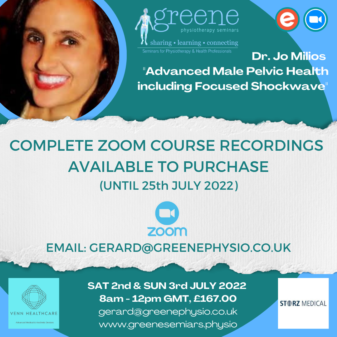 image for Dr Jo Milios: Advanced Male Pelvic Health Course - Zoom Recordings